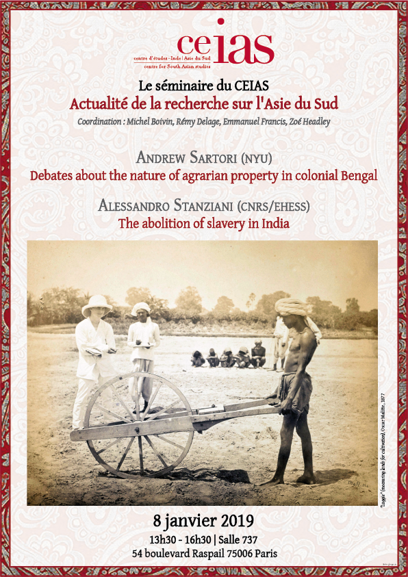 Debates about the nature of agrarian property in colonial Bengal / The abolition of slavery in India